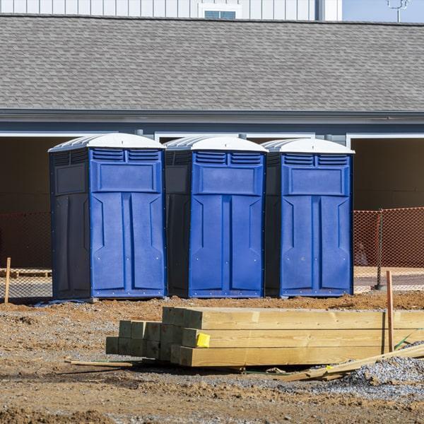 Heavy-duty construction site porta potty in Fairfax, Virginia